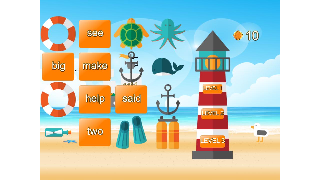 Sight Words Reading Games