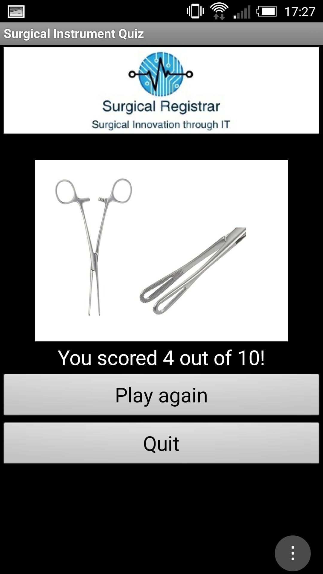 Surgical Instrument Quiz