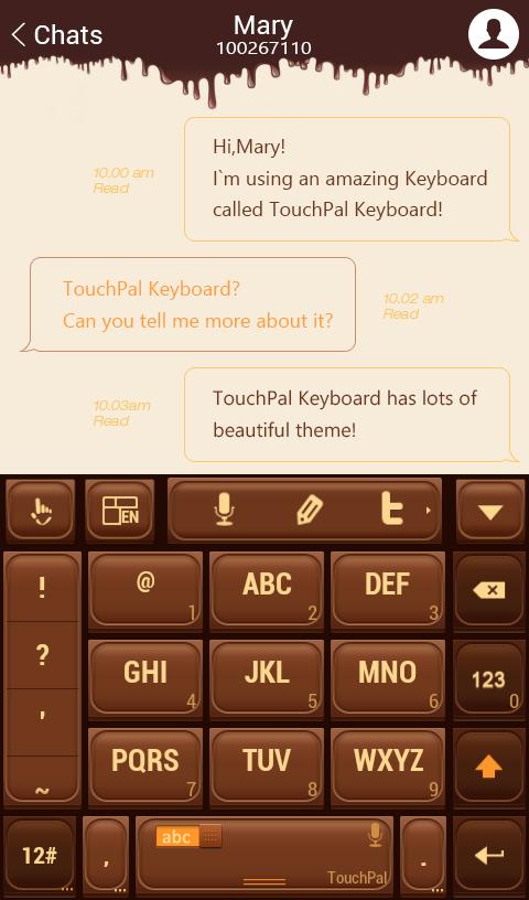 TouchPal Love Chocolate Theme