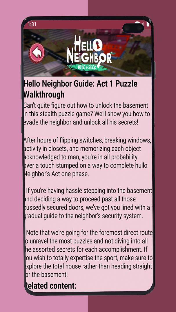 Walkthrough for hi neighbor alpha 4 :Hide and Seek