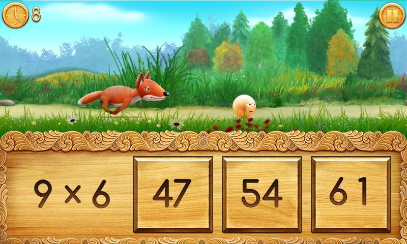 Multiplication table: kolobok