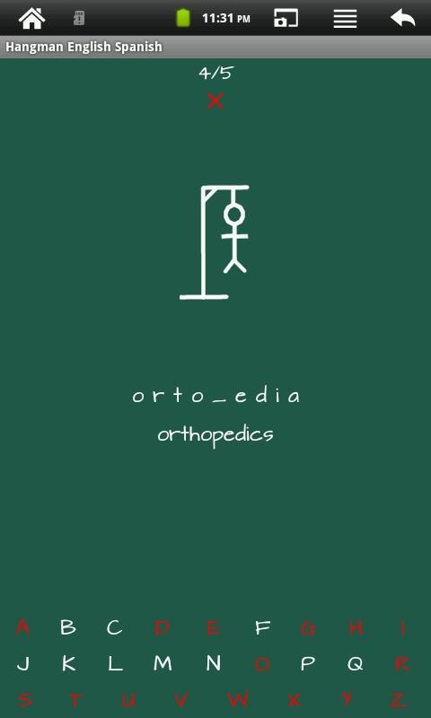 Hangman English Spanish