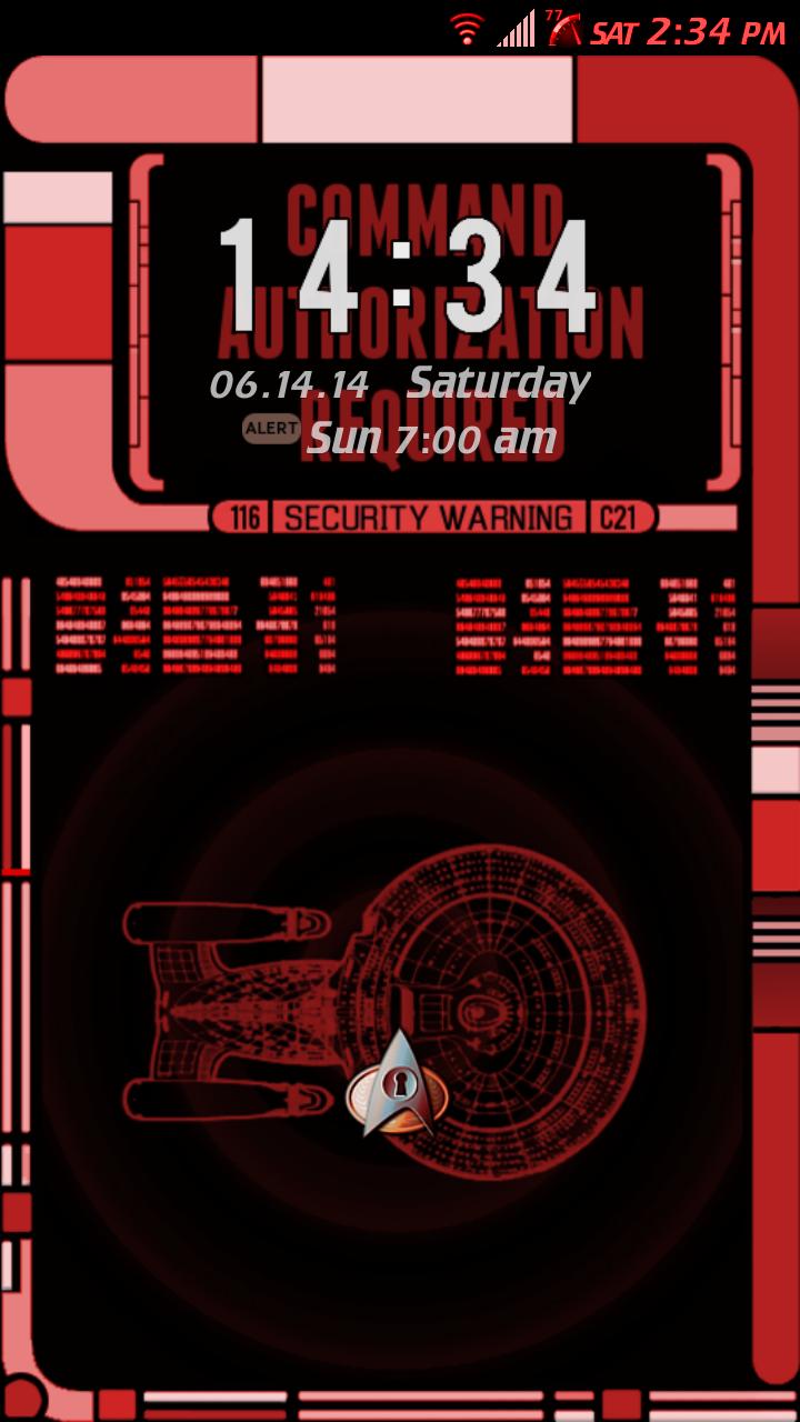 LCARS RED FOR GO LOCKER TREK