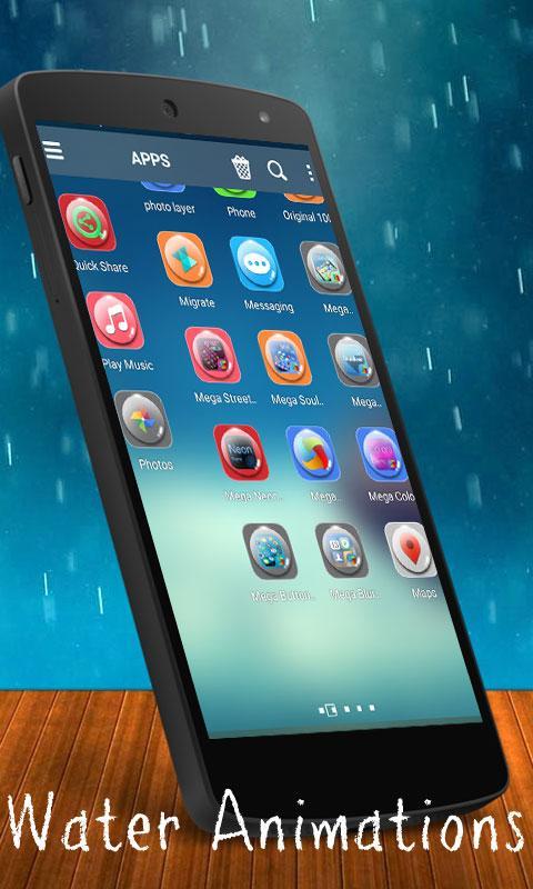 Water Drop Mega Launcher Theme
