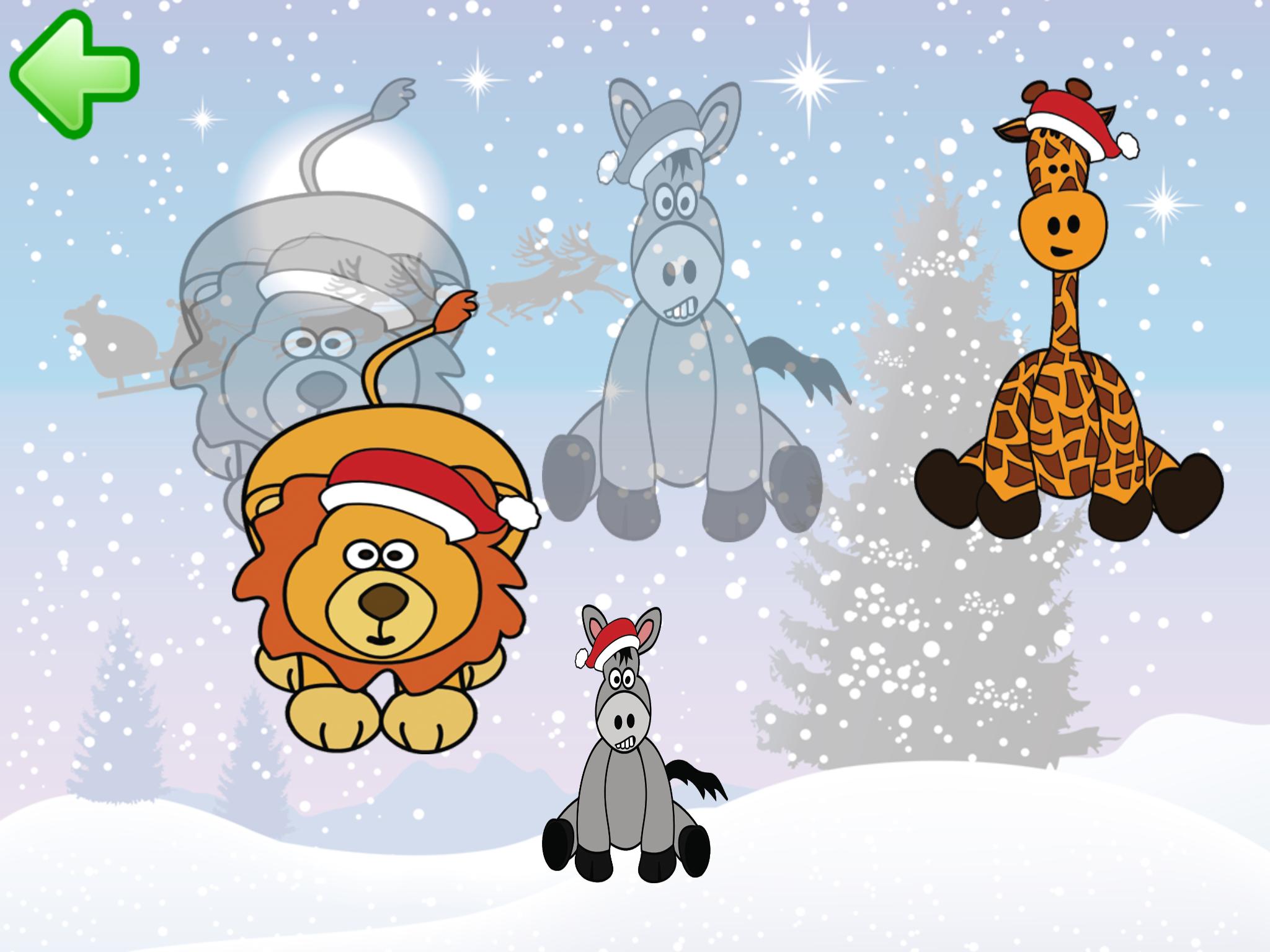 Puzzle: Christmas animals HD