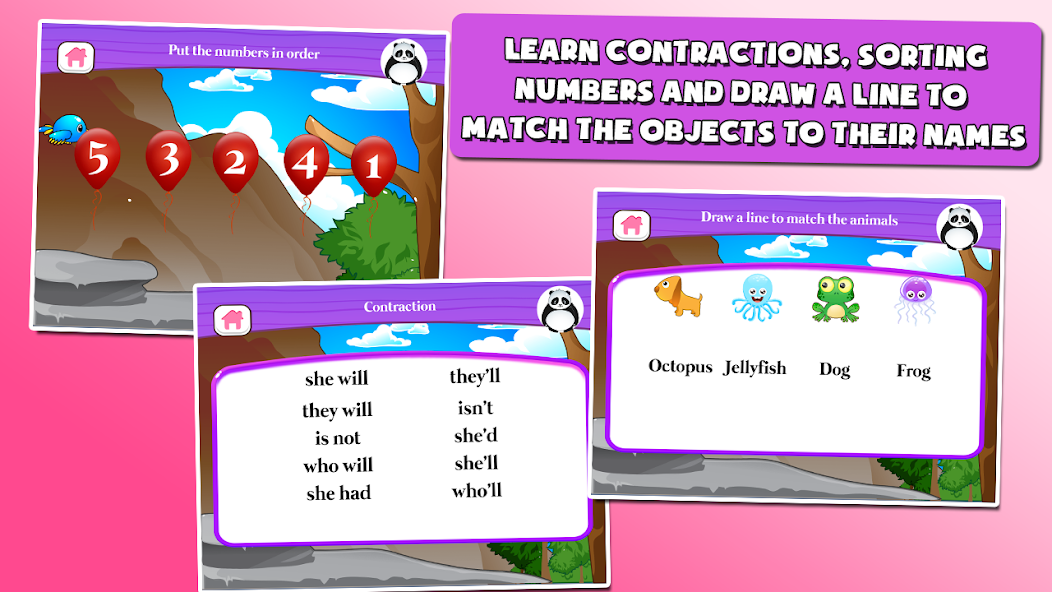 Panda 1st-Grade Learning Games