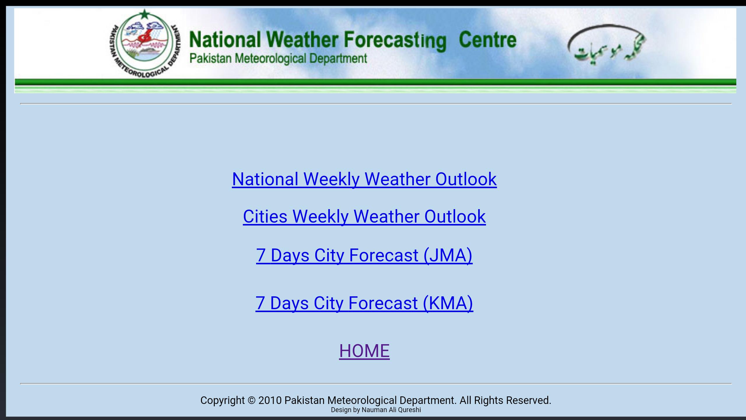 Pakistan Meteorological Department