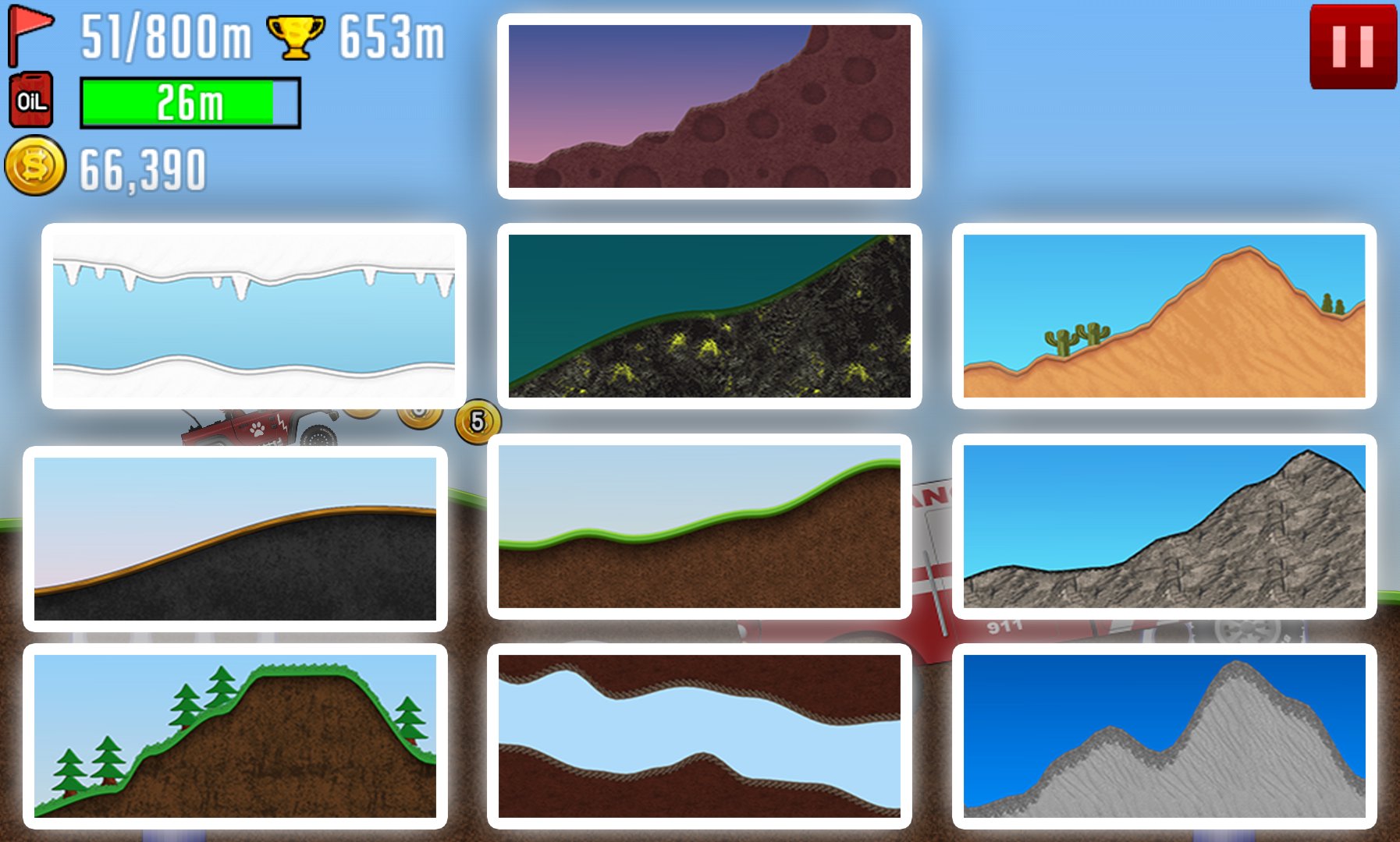 Mountain Hill Racing Car Climb