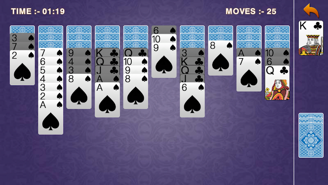 Classic Spider Solitaire Game
