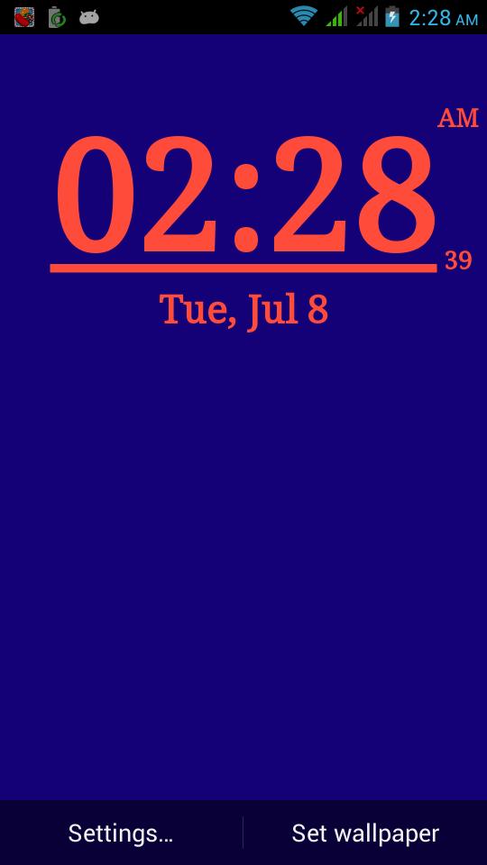 Digital Clock Live Wallpaper