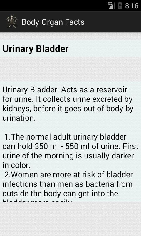 Body Organ Facts