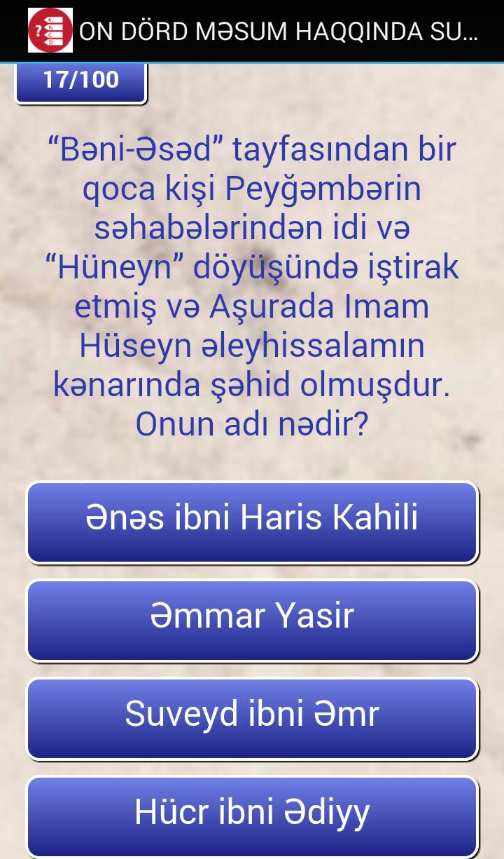 Dini Sual Cavab oyunu