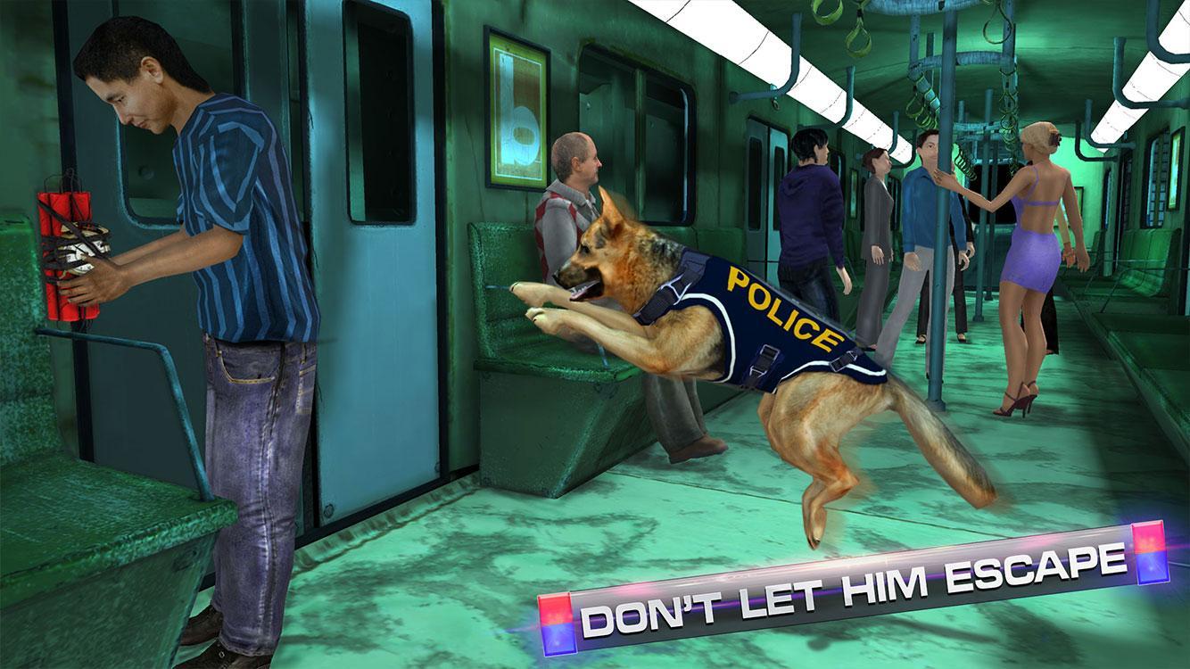 Police Dog Subway Crime Chase