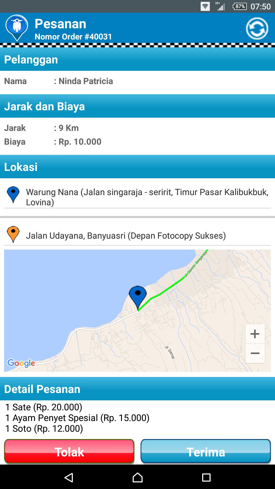 Driver Ojek Online (BETA)