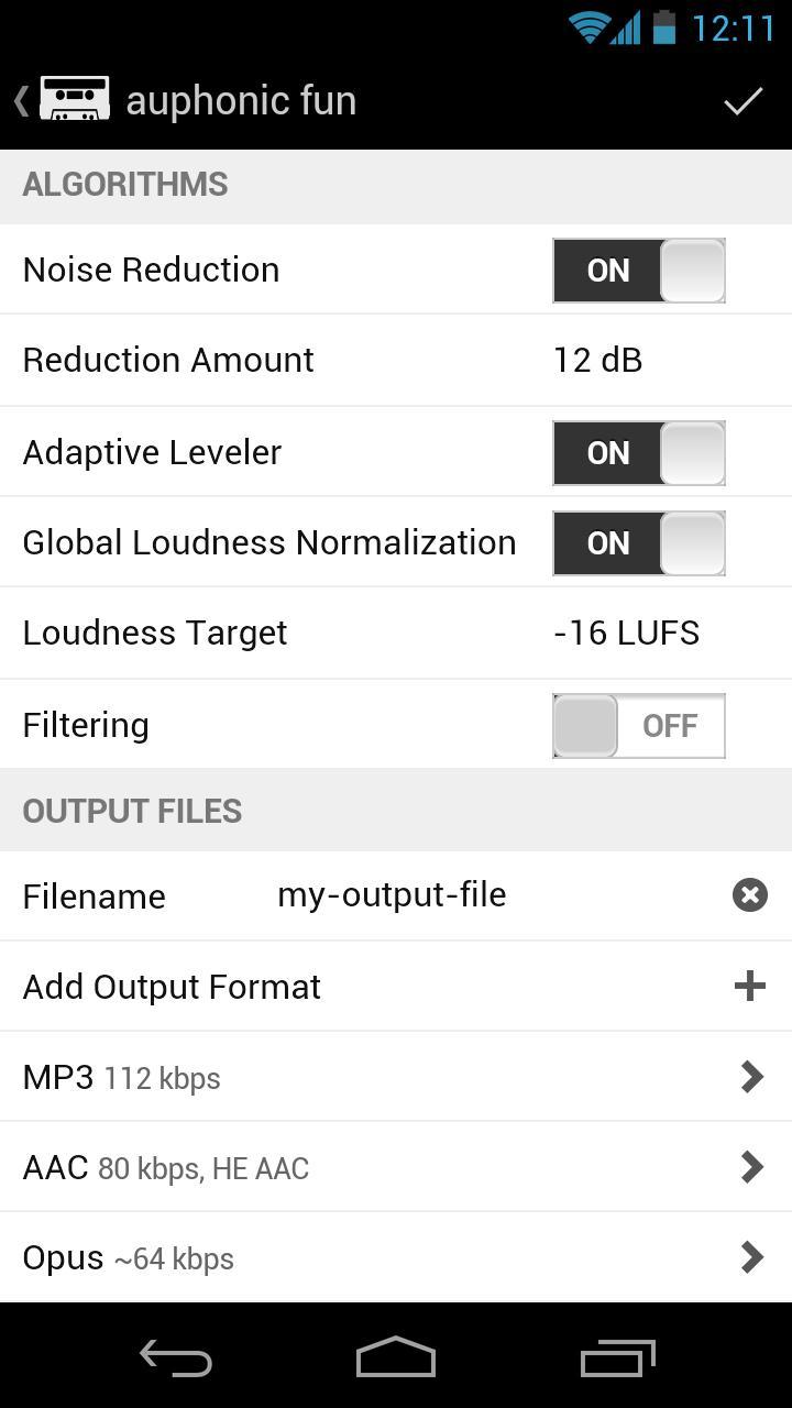 Auphonic Audio Recorder