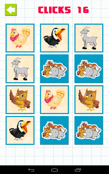 Memory Game: Animals & Numbers