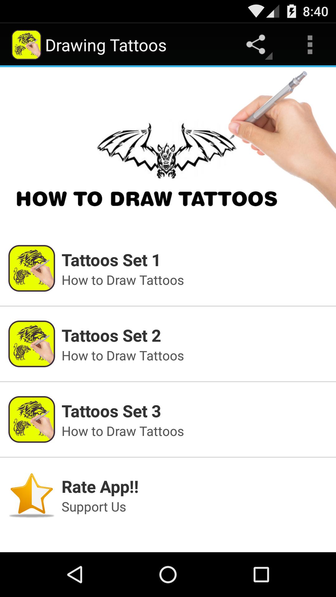 How To Draw Tattoos For Men (Offline)