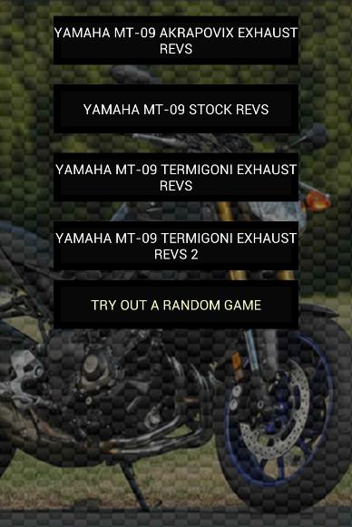 Engine sounds of MT-09