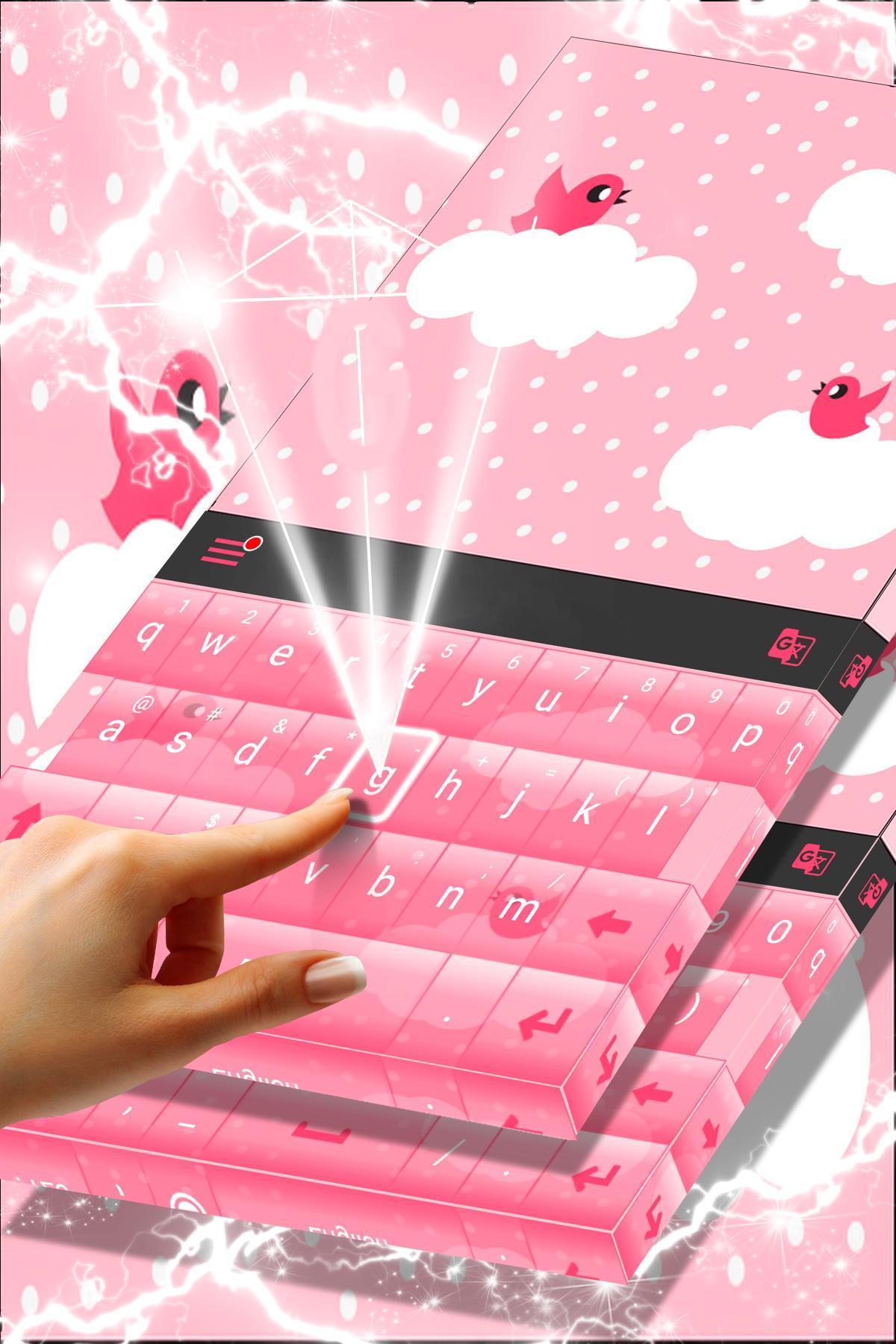 Pink Clouds Keyboard Theme