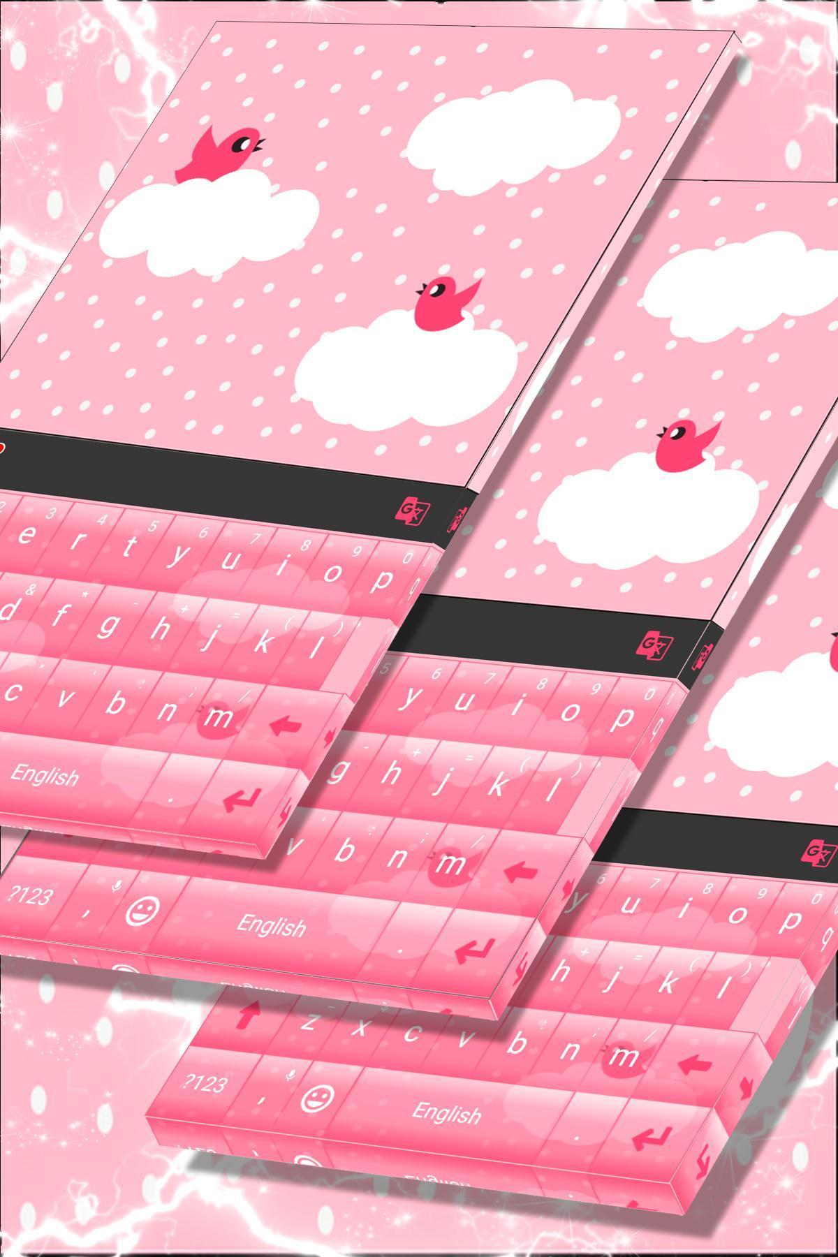 Pink Clouds Keyboard Theme