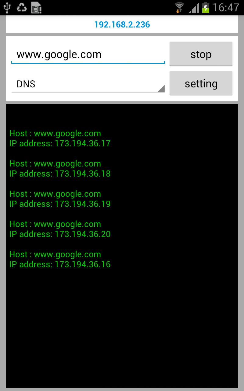 ping google,yahoo,facebook ...