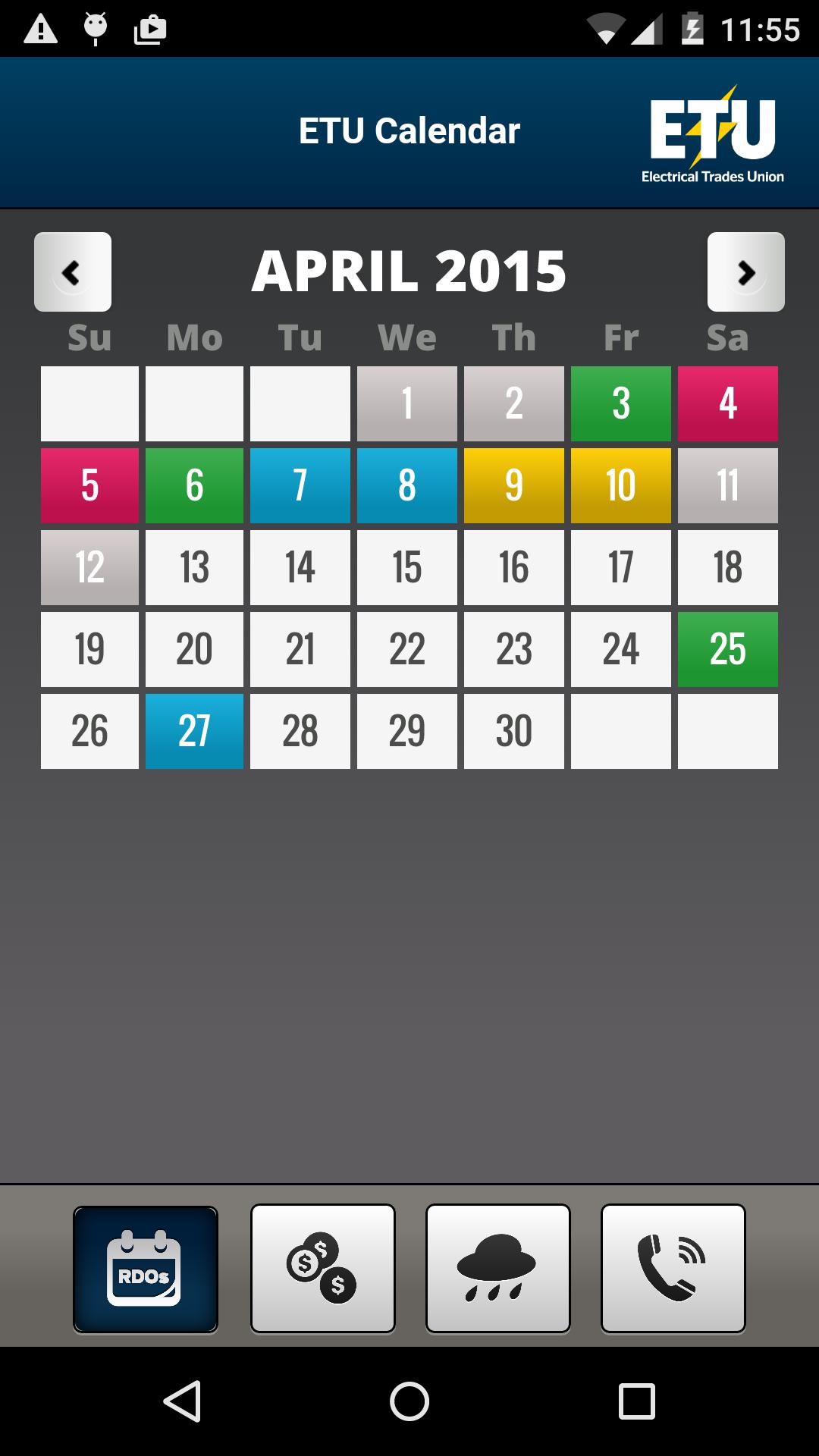 ETU Victoria RDOs & Wages