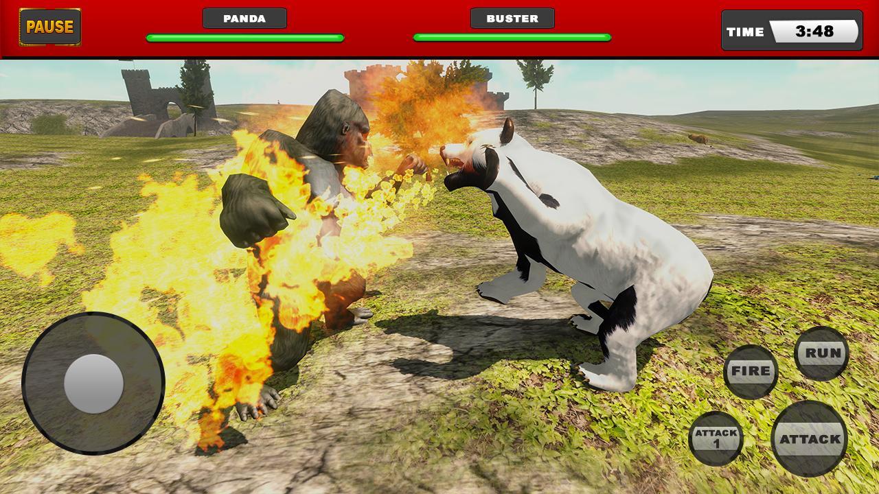 Wild Panda vs Angry Gorilla Battle