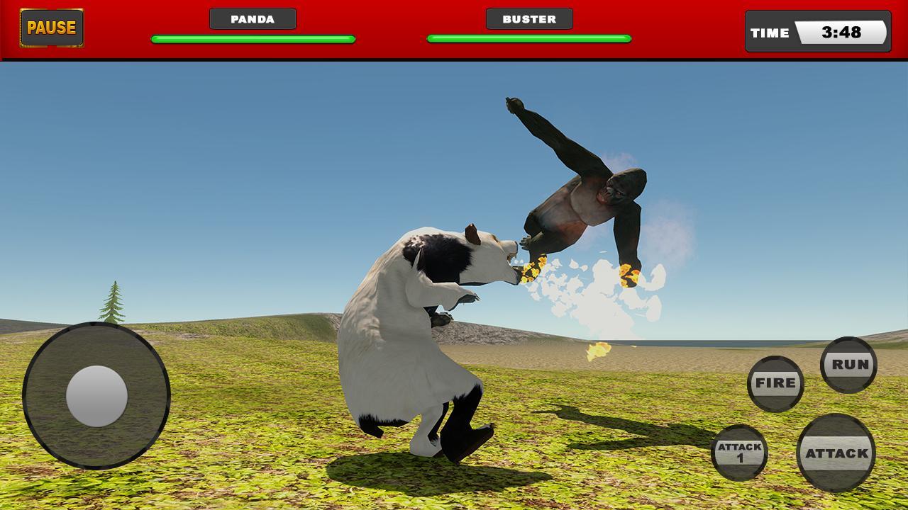 Wild Panda vs Angry Gorilla Battle