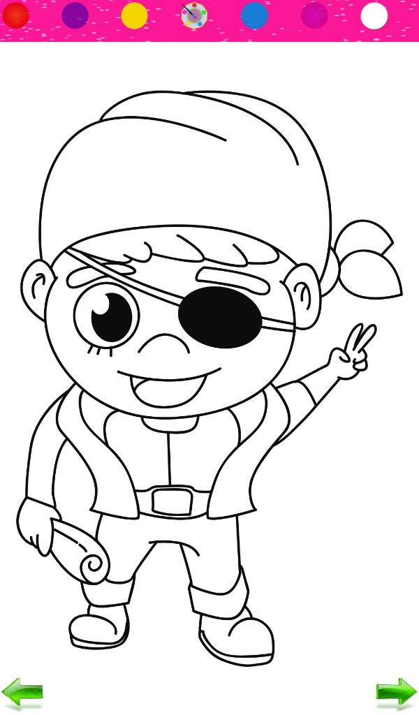 Coloring: Kids Pirates