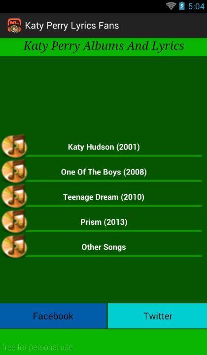 Katy Perry Lyrics Fans