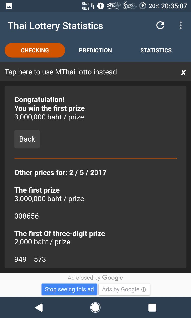 Thai Lottery Statistics