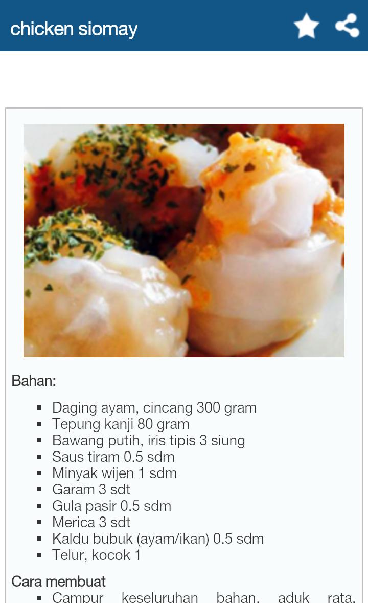 Resep Siomay Pilihan