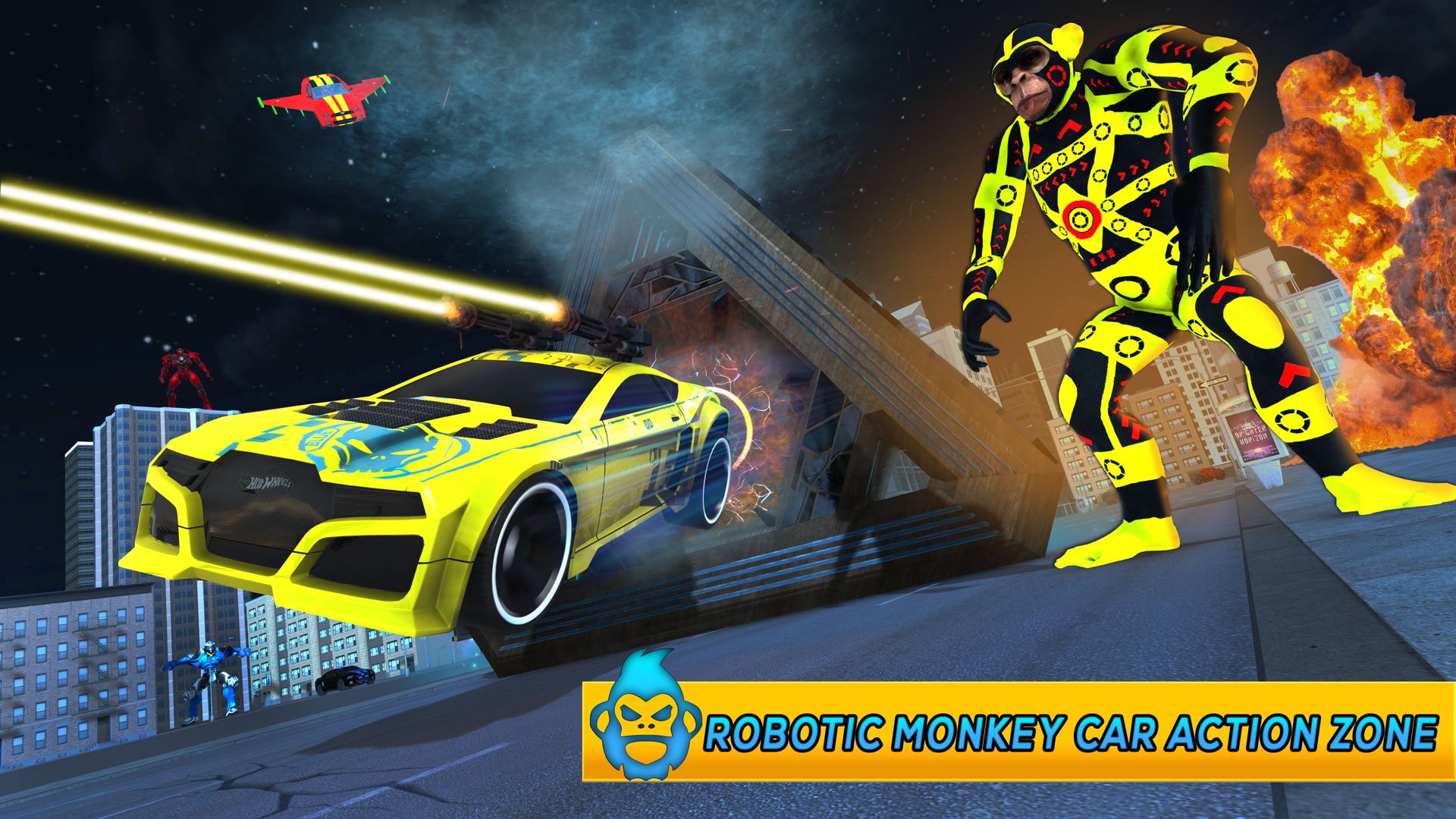 Monkey Car Robot Transformation Game