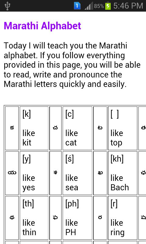 learn English  Marathi course