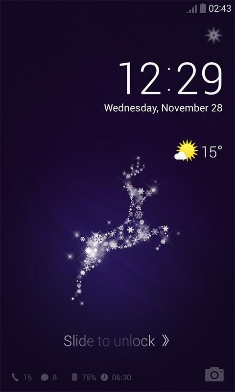 White X-Mas Dodol Locker Theme