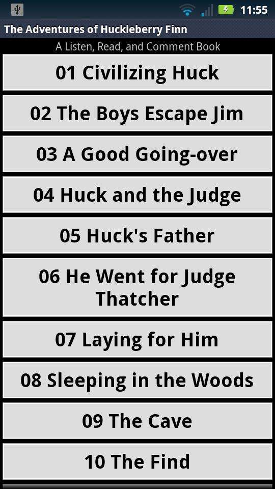 Adventures of Huck Finn audio