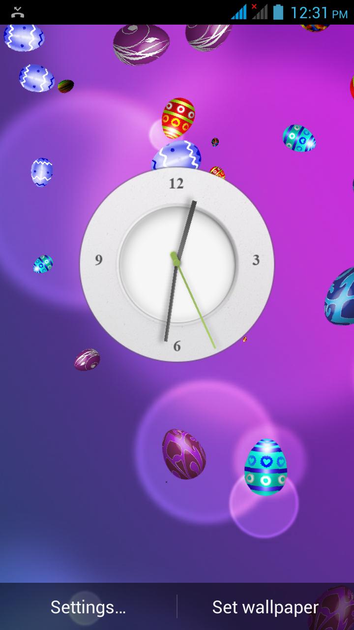 Easter clock live wallpaper