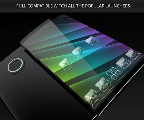 Glass theme & glass icon pack