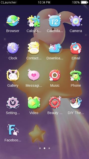 Cute Bunny Theme HD C Launcher