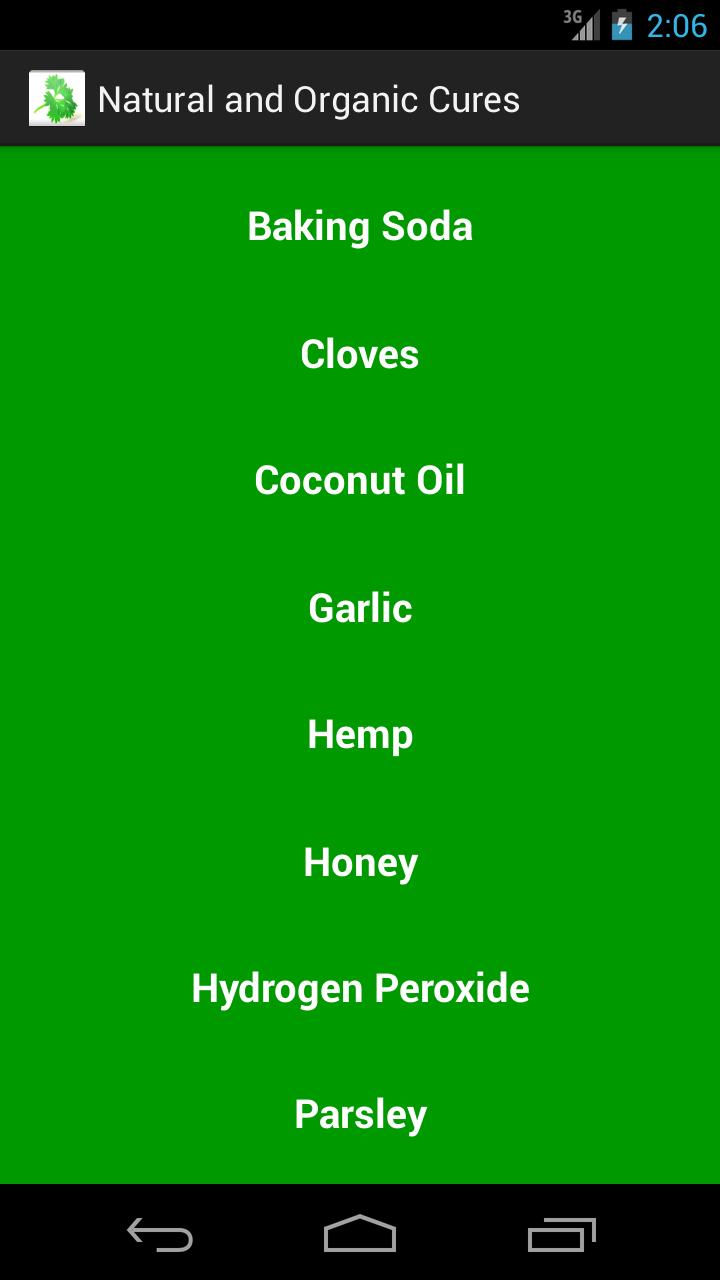 Natural and Organic Cures