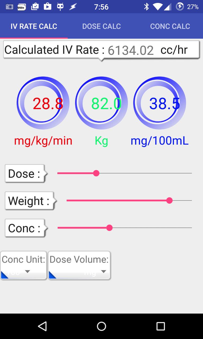 IV Drip Infusion : Drug Rate