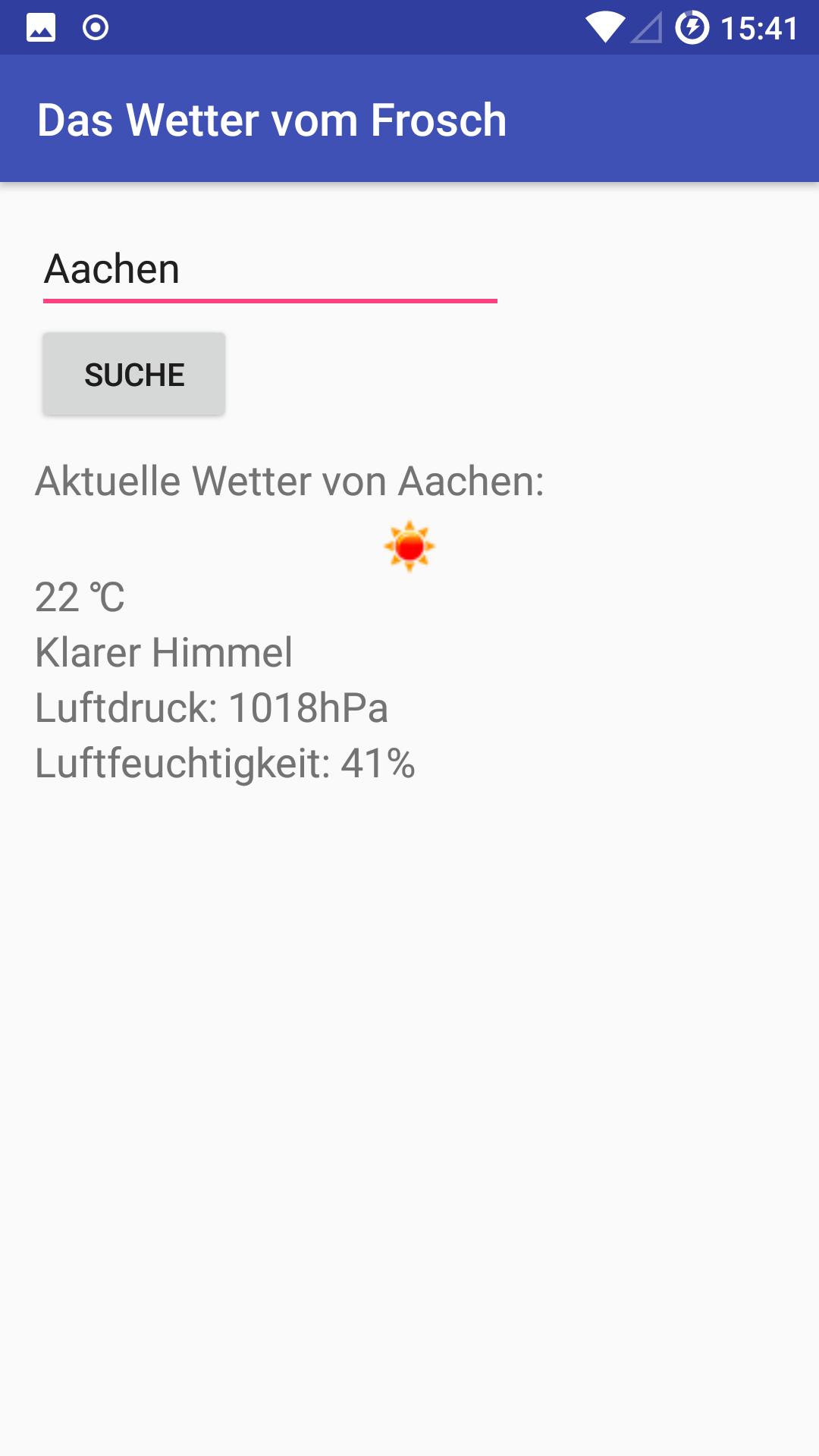 Das Wetter vom Frosch