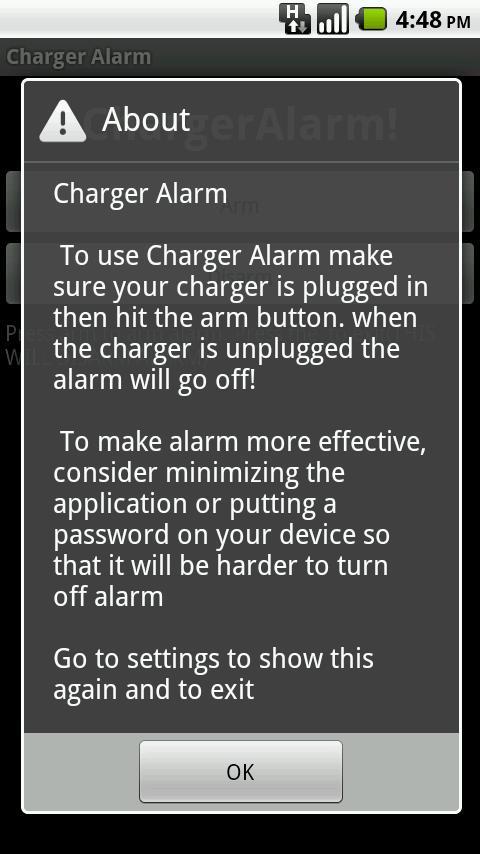 Charger Alarm