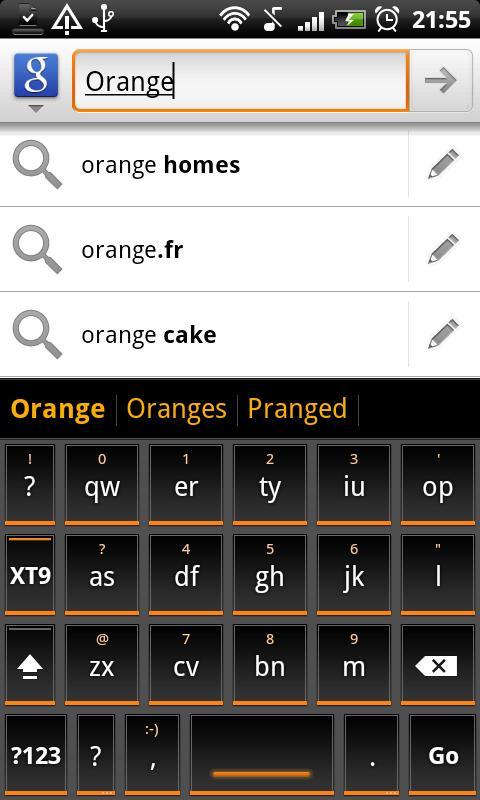 Orange Slate HD Keyboard Theme