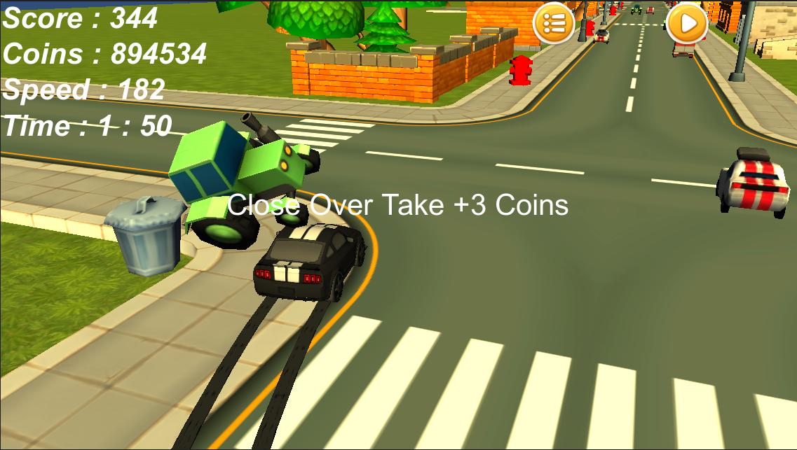 Traffic Smasher Car On Highway