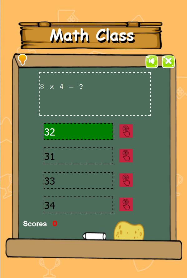 Simple Math Quiz Game for Kid