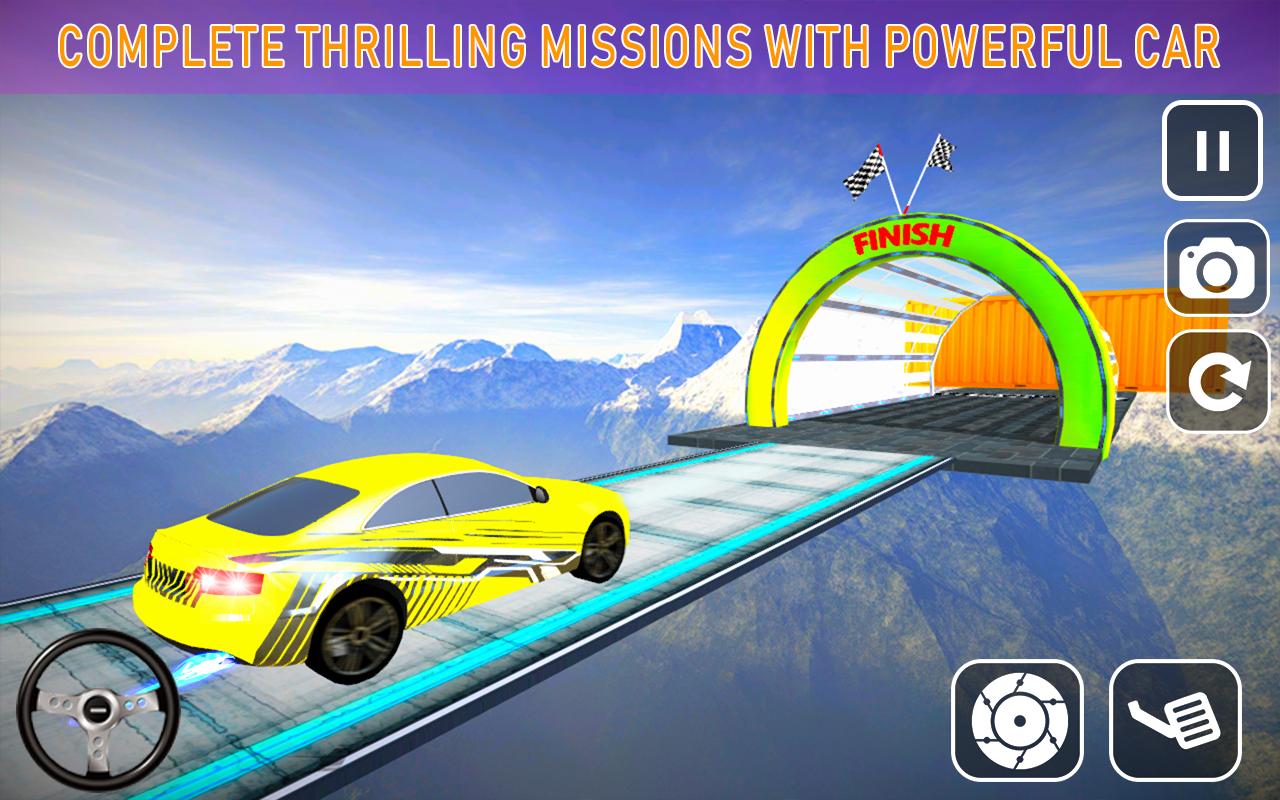 Impossible Race tracks Car Stunt Driving Game