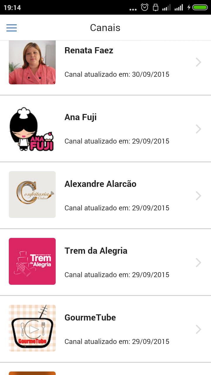 Bolos/doces - melhores canais