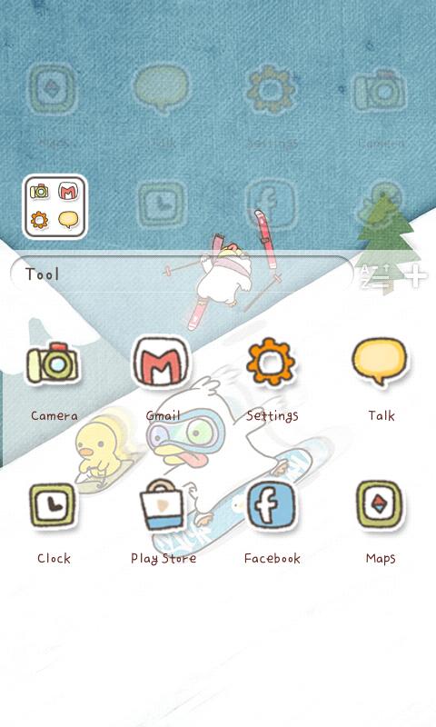 Duck ski go launcher theme