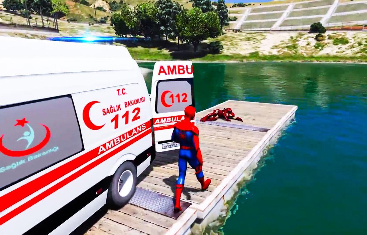 Superhero Ambulance Rescue Patient Mission